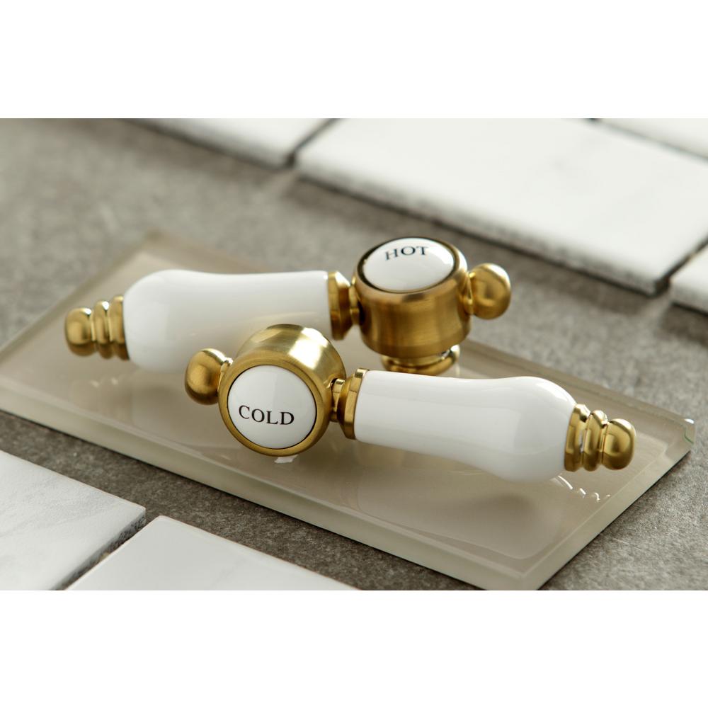 Brass Bathroom Sink Faucets Bathroom Faucets The Home Depot   Kingston Brass Widespread Bathroom Faucets Hkc7067bpl E4 400 