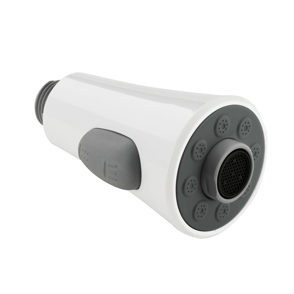 Glacier Bay Market Single Handle Pull Down Spray Head In White