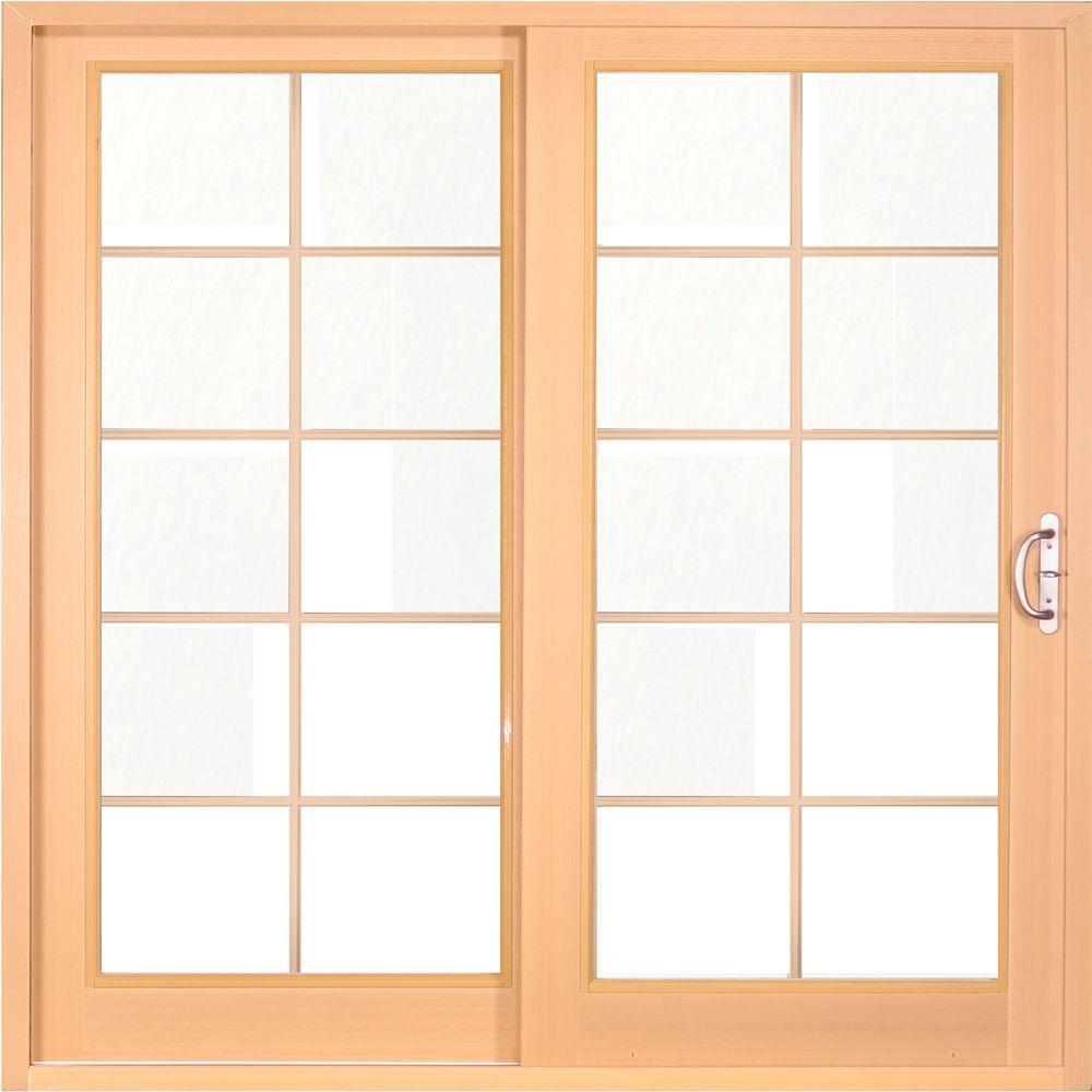 Mp Doors 72 In X 80 In Woodgrain Interior And Smooth White
