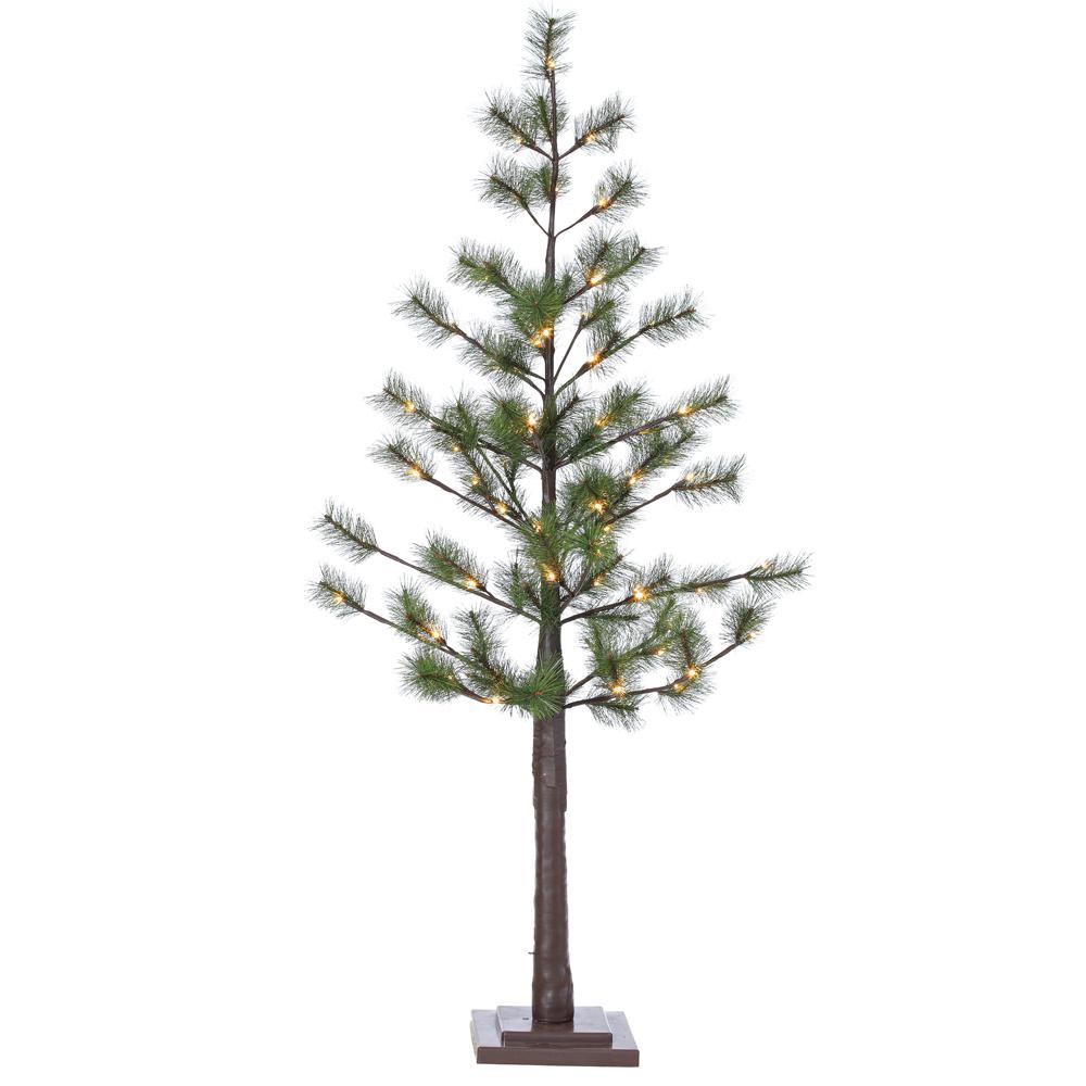 Sterling 7.5 ft. Pre-Lit Flocked Narrow Pine Artificial ...