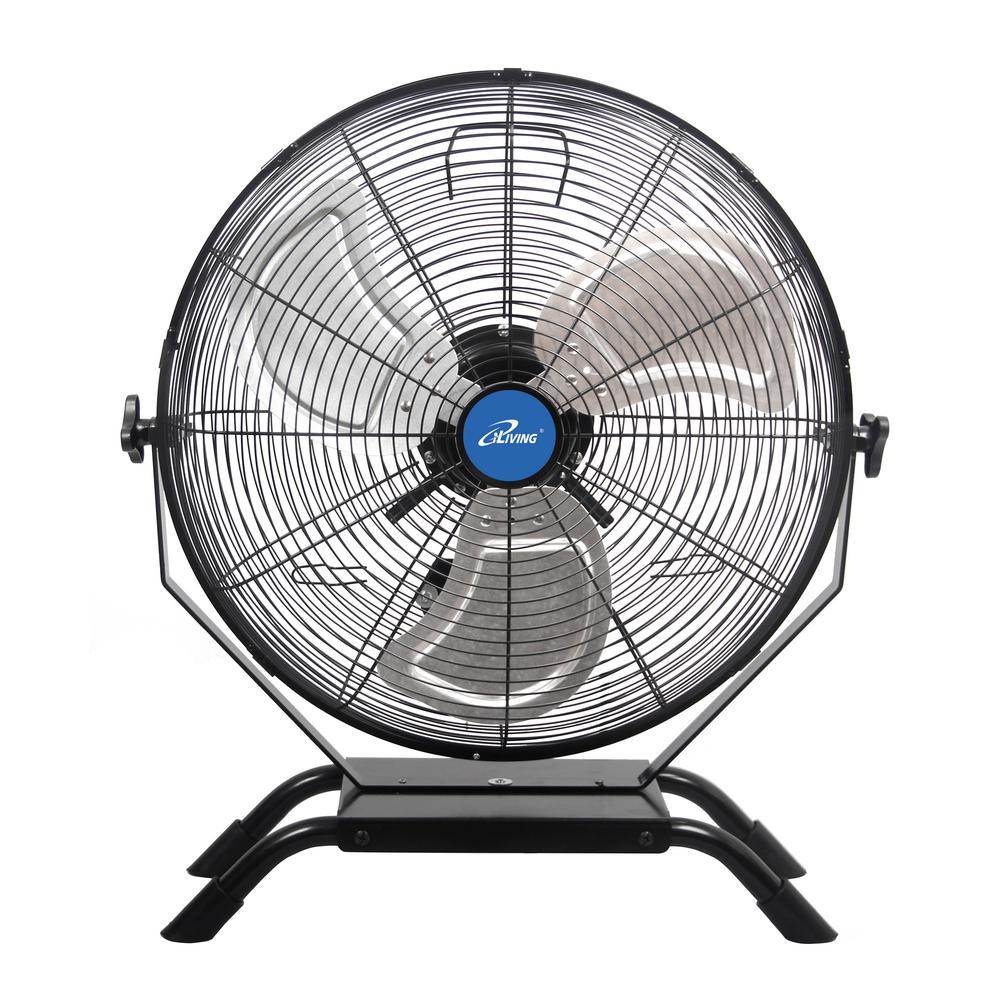 iLIVING 20 in. 3 Speeds Wall Mounted or Floor Stand, Indoor or Outdoor Floor Fan, with
