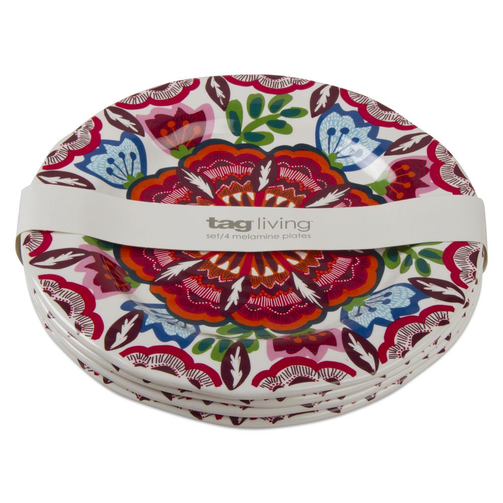 Tag 9 in. Talavera Melamine Salad Plate (Set of 4)TAG206865 The Home