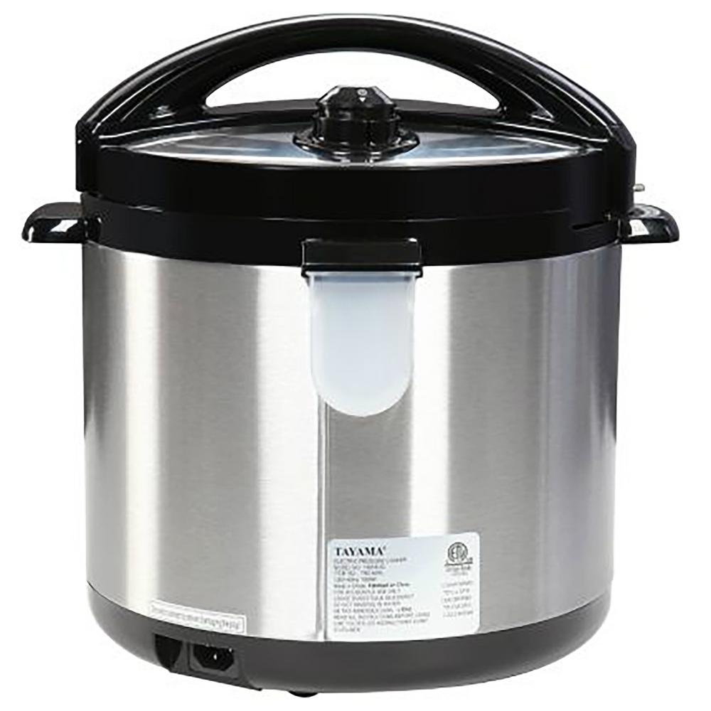 Tayama 6 Qt. Stainless Steel Electric Pressure Cooker with Non stick