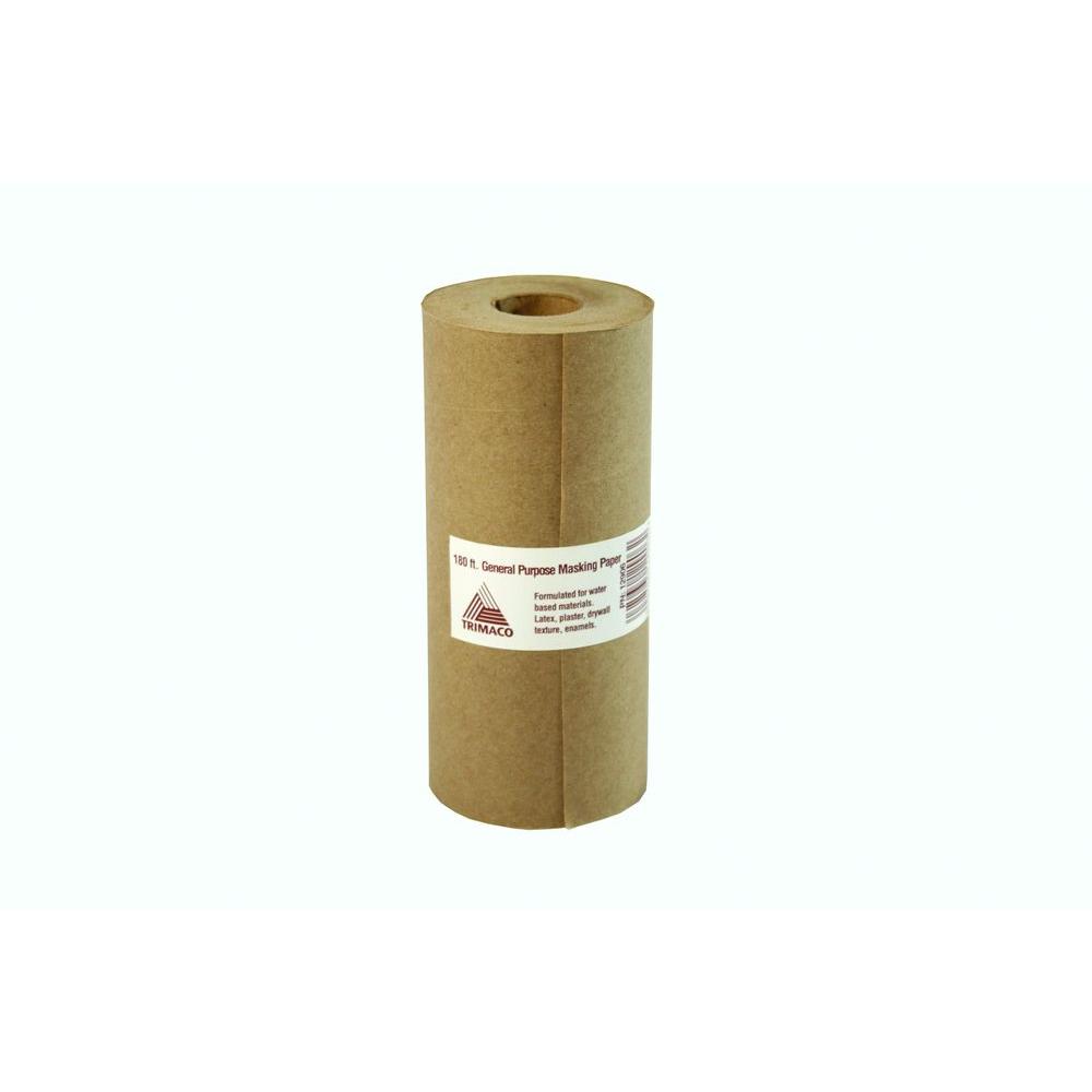 Trimaco 6 in. x 180 ft. Brown AllPurpose Masking Paper12906 The Home Depot