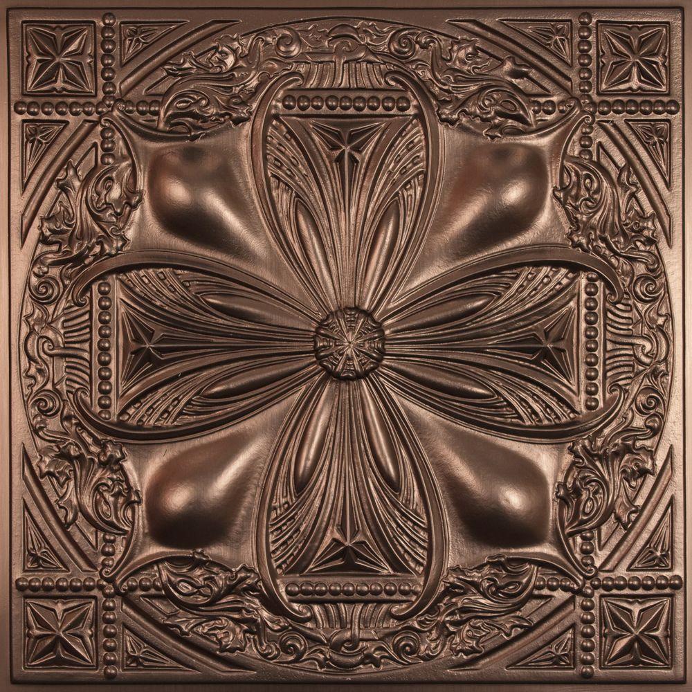 Bronze Ceiling Tiles Ceilings The Home Depot Avalon Faux Bronze