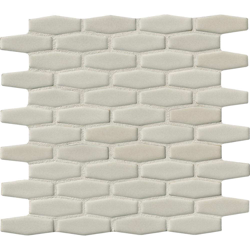 MSI Antique White Elongated Hexagon 12 in. x 12 in. x 8 mm Glazed