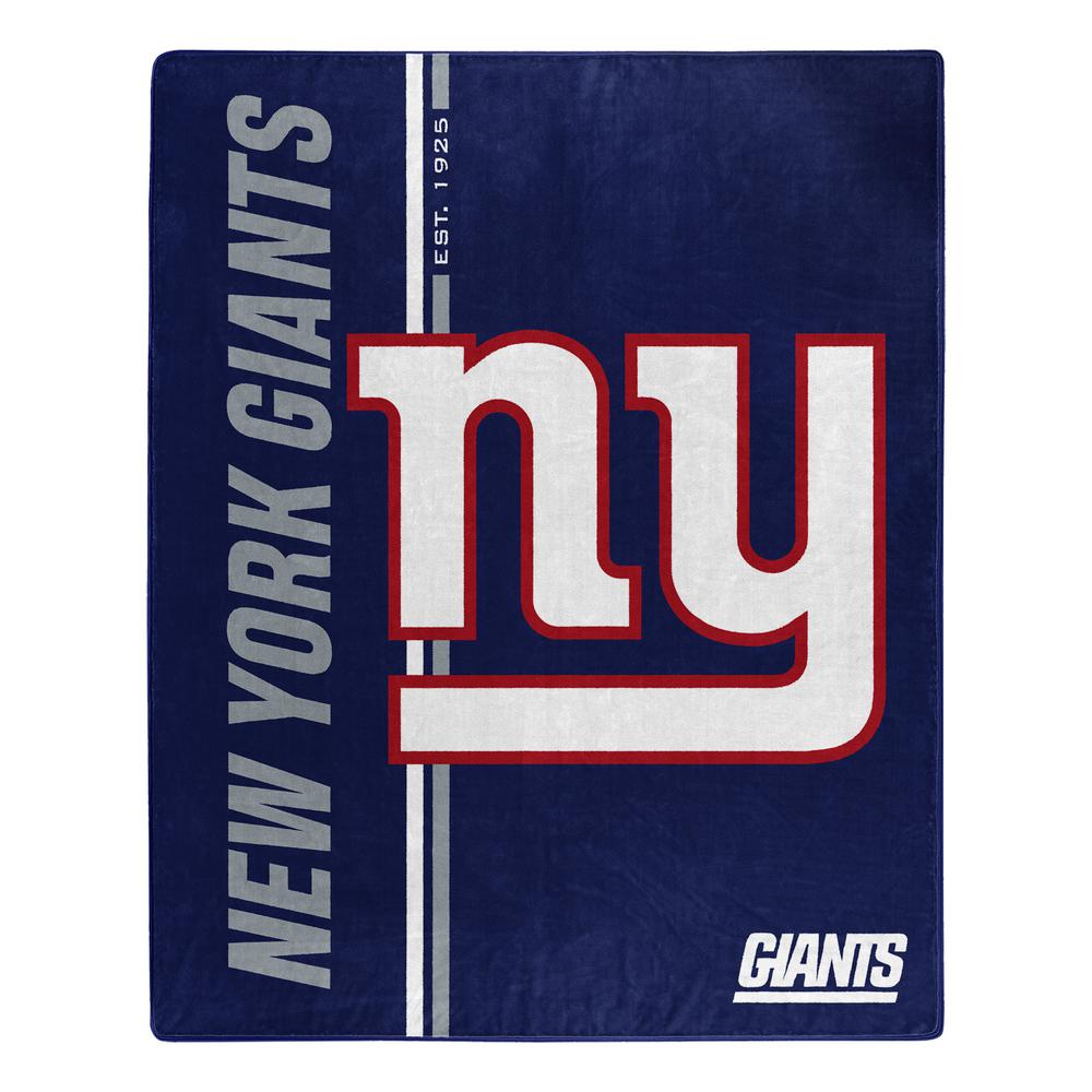 NFL NY Giants Structure Raschel Multi Color Throw Blanket 1NFL070860081RET The Home Depot