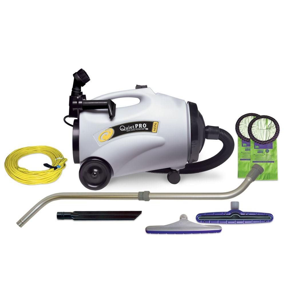 ProTeam QuietPro CN HEPA 10 Qt. Canister Vac with Xover MultiSurface Telescoping Wand Tool Kit
