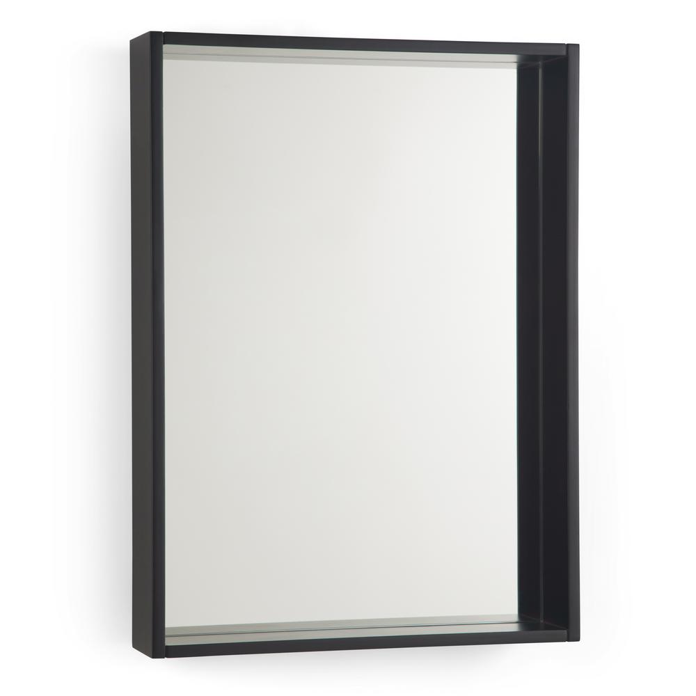 Simpli Home Russo 22 In X 30 Framed Wall Mirror Dark Walnut Simpli Home Russo 22 In X 30 Framed Wall Mirror Dark Walnut