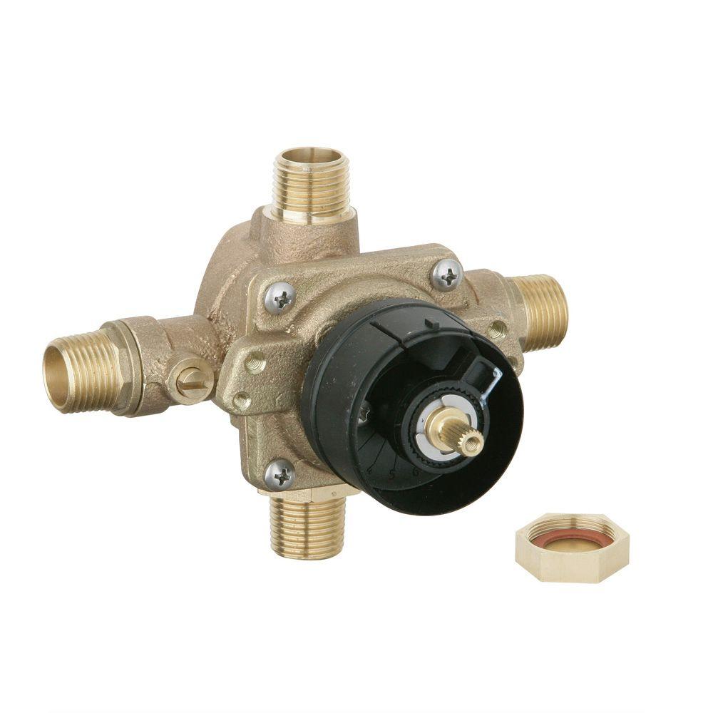 Grohe Pressure Balance Shower Rough In Valve Chrome 35 015 000 Grohe Pressure Balance Shower Rough In Valve Chrome 35 015 000 The Home Depot