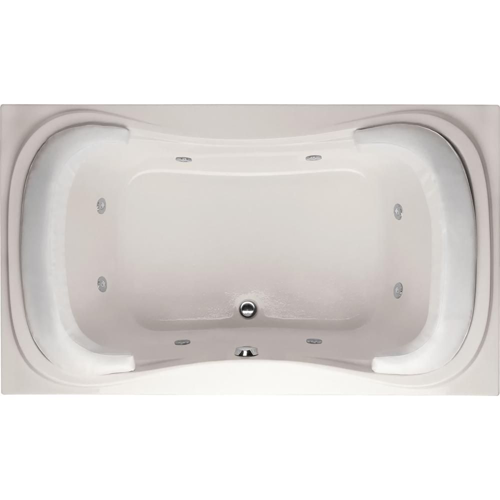 Hydro Systems Lancing 72 in. Acrylic Rectangular Dropin Whirlpool