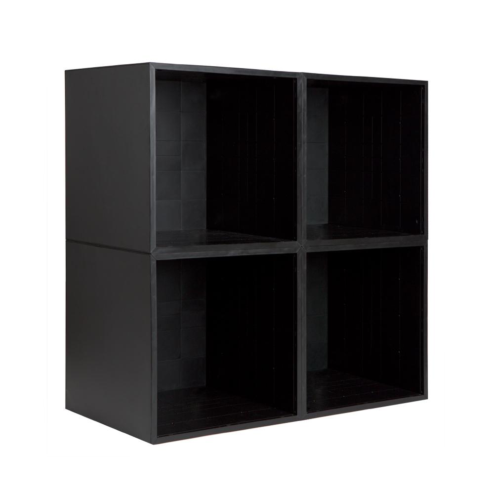 iCube 27.5 in. W x 27.5 in. H Black 4Cube Modular Storage Organizer