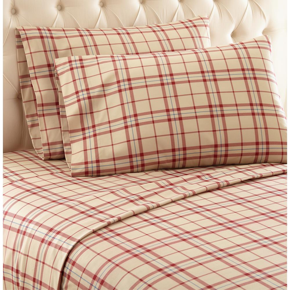Micro Flannel 3 Piece Carlton Plaid Tan Twin Polyester Sheet Set Micro Flannel 3 Piece Carlton Plaid Tan Twin Polyester Sheet Set