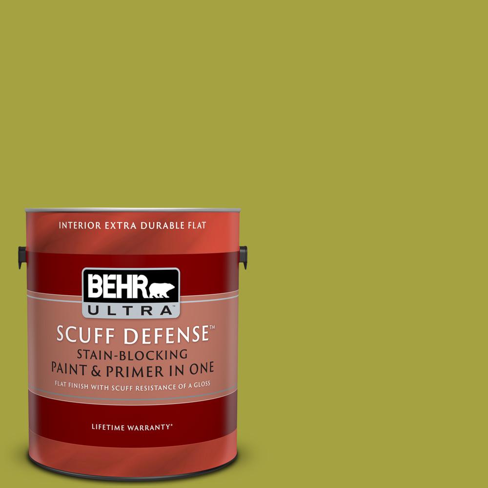 BEHR ULTRA SCUFF DEFENSE 1 gal. 400B7 Lemon Grass Extra Durable Flat
