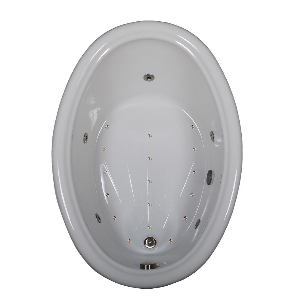 Comfortflo 60 in. Acrylic Oval Drop-in Air and Whirlpool ...