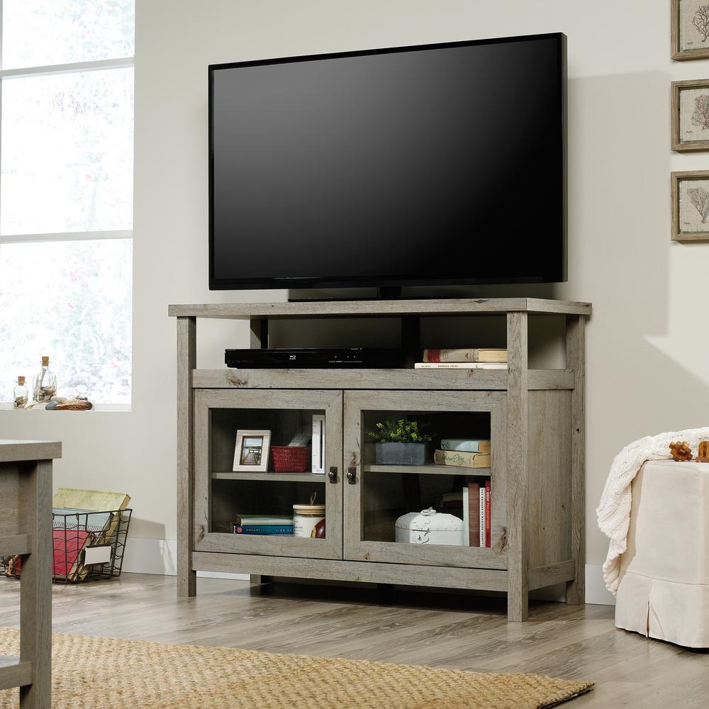 Sauder Cottage Road Mystic Oak 2 Door Tv Stand 422481 The Home Depot