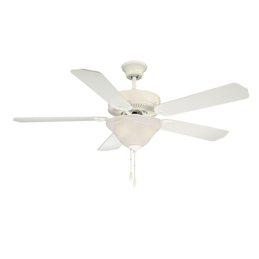 Illumine 52 In White Ceiling Fan With Light