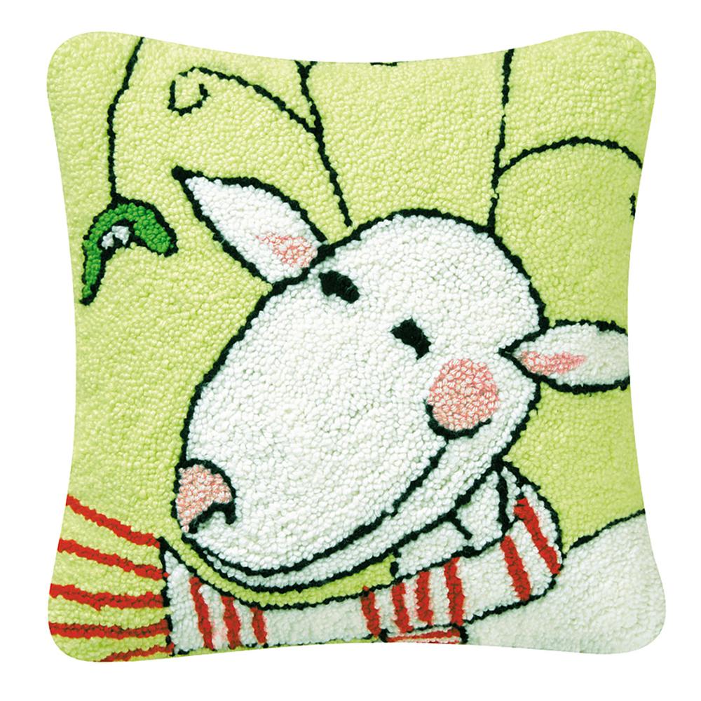 C F Home Yellow Jingle Reindeer Pillow 861692230 The Home Depot
