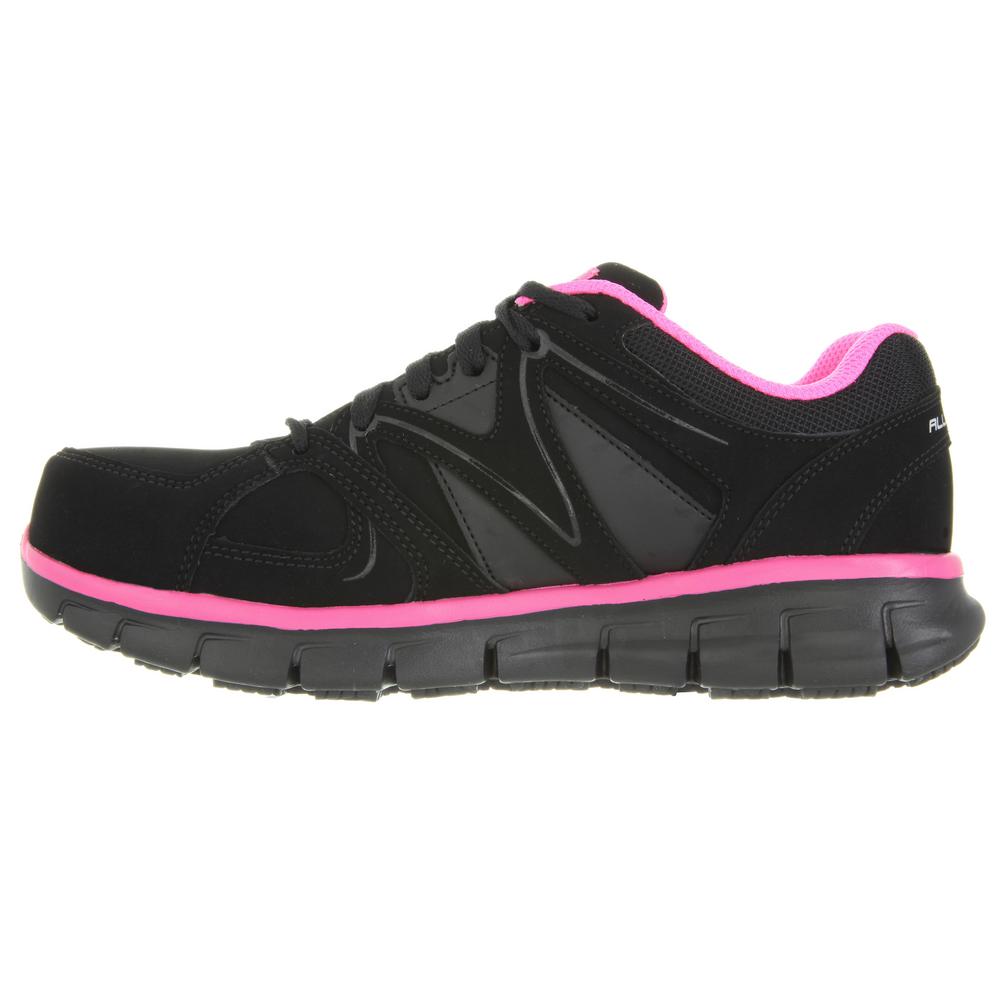 skechers black and pink shoes