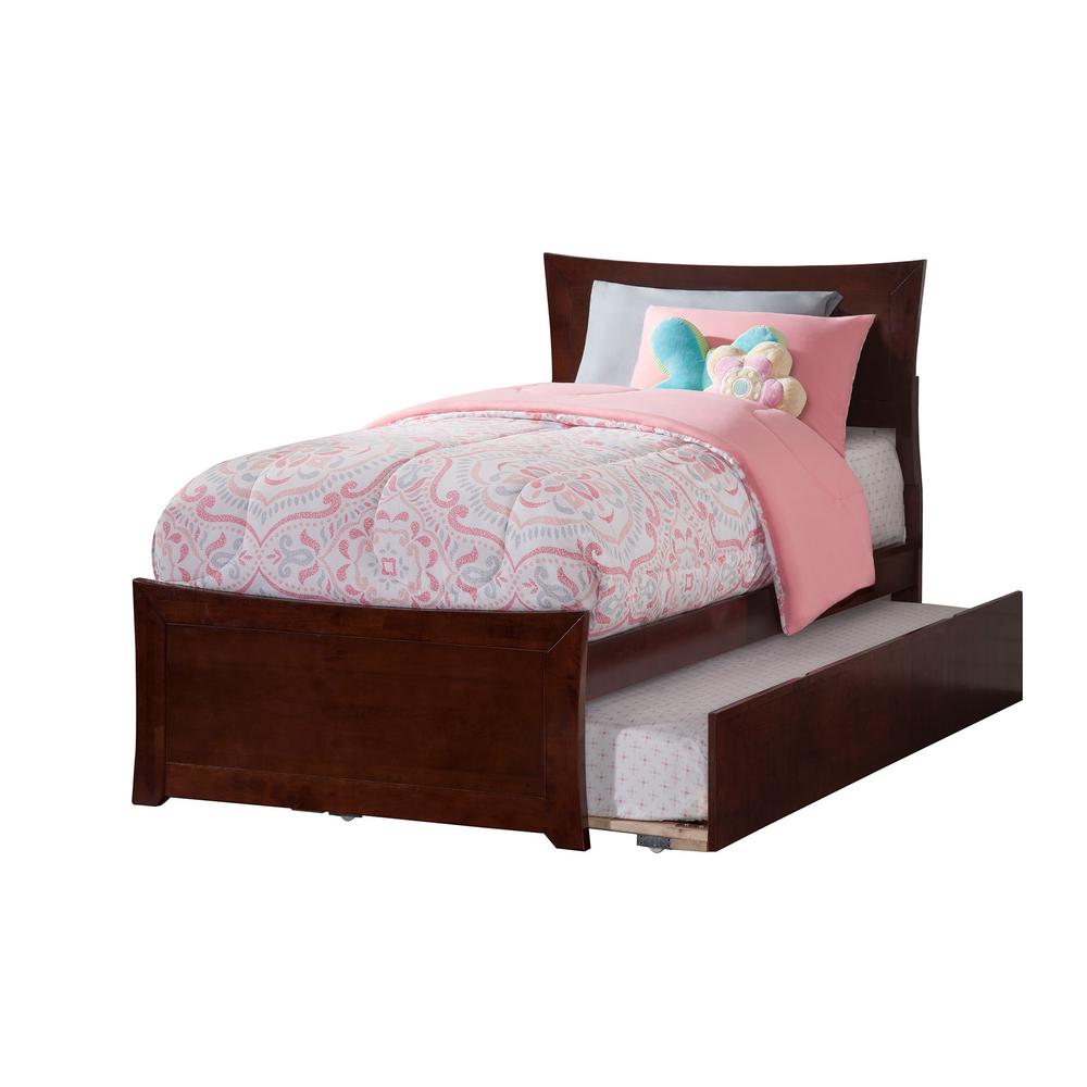 Atlantic Furniture Metro Walnut Twin Platform Bed With Matching Foot Metro Walnut Twin Platform Bed With Matching Foot Board Size Urban Trundle