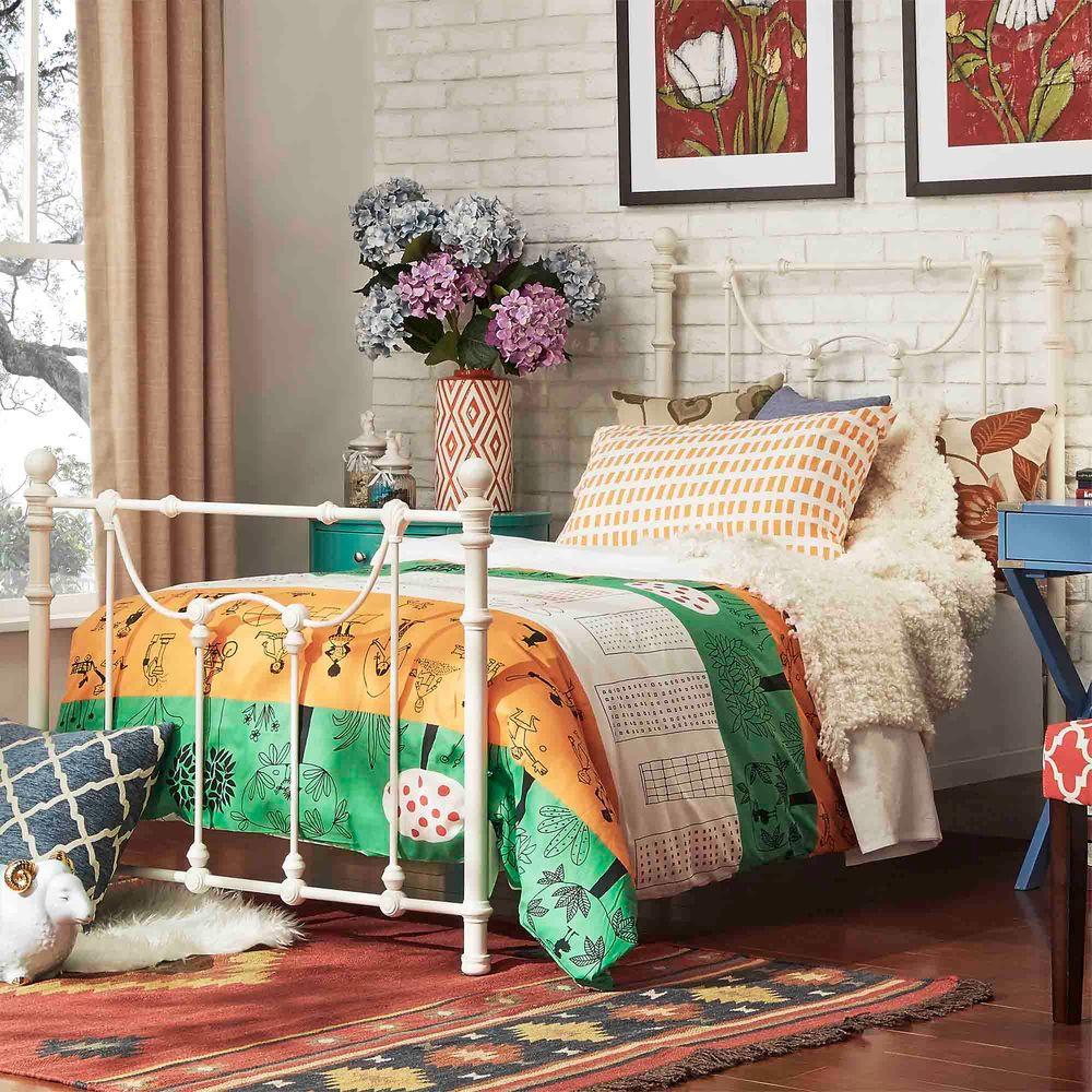 Homesullivan Dorado Antique White Twin Bed Frame 40e637bt 1wbed Dorado Antique White Twin Bed Frame