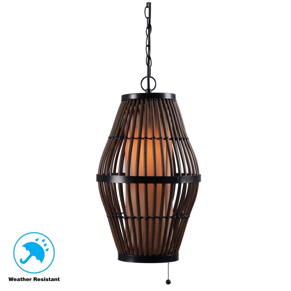 Plug In Outdoor Pendants Ceiling Lighting Rattan Outdoor Pendant