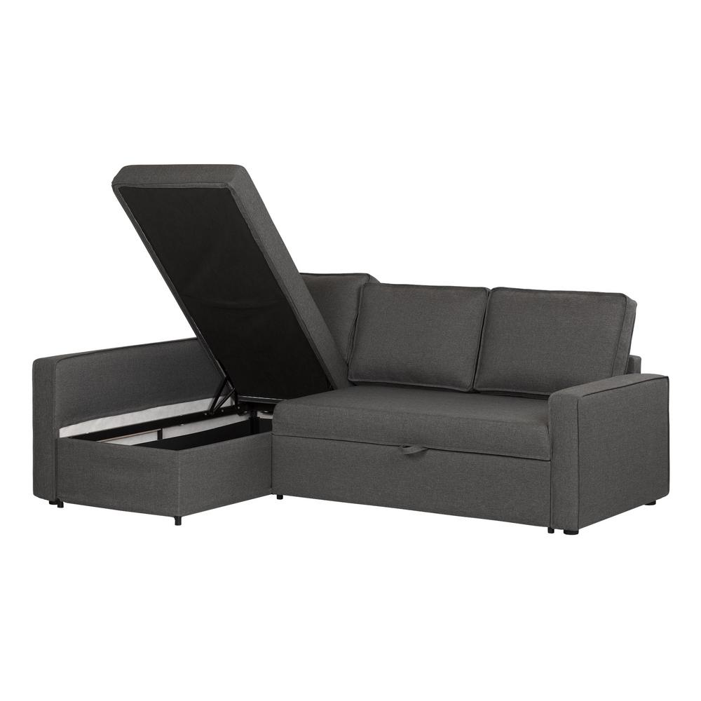 South S Live It Cozy 2 Piece Charcoal Gray Sectional 100307 Live It Cozy 2 Piece Charcoal Gray Sectional