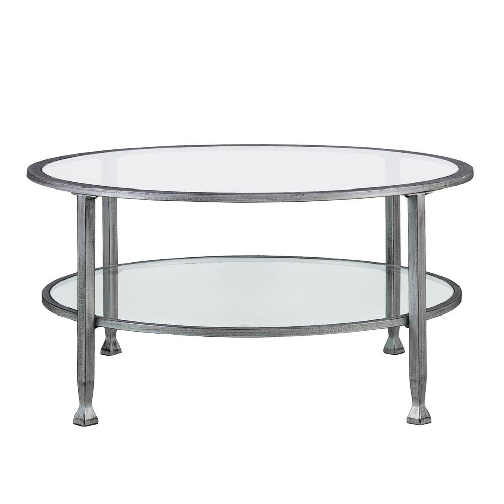 Southern Enterprises Galena Silver Round Tail Table Southern Enterprises Galena Silver Round Tail Table