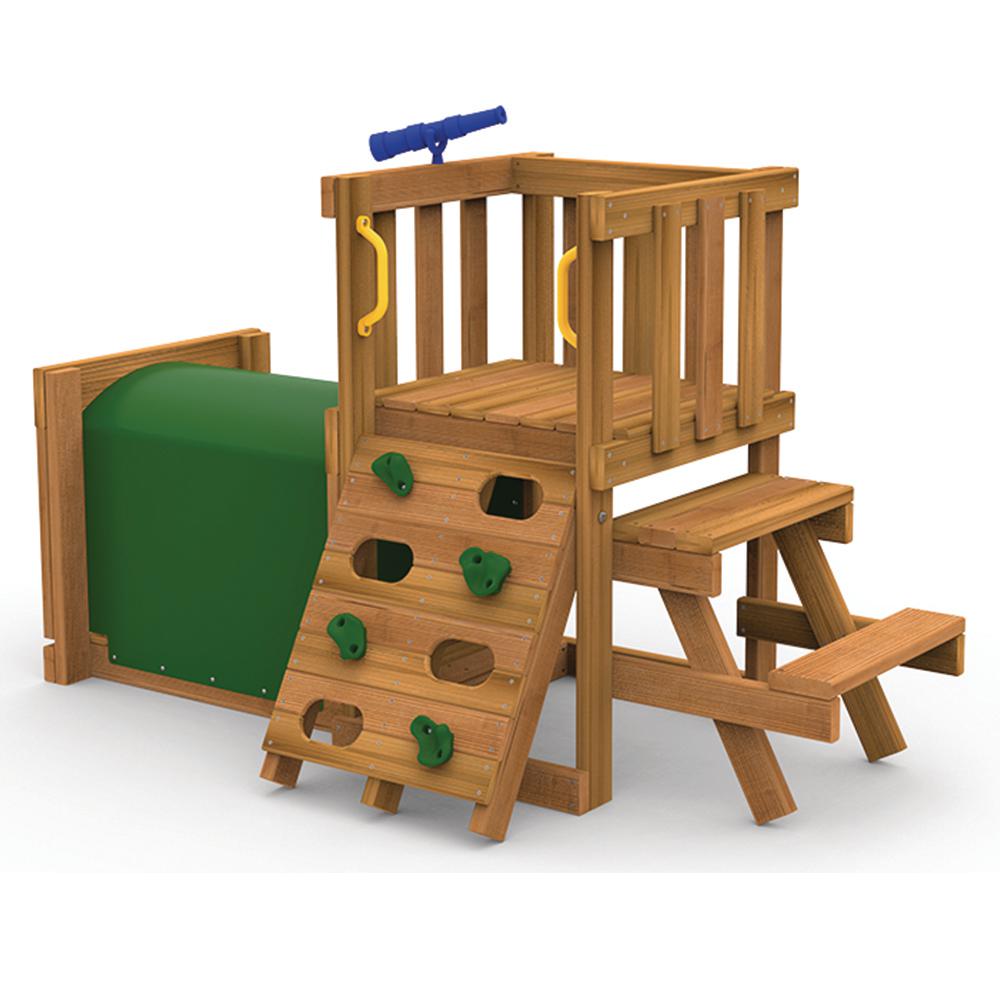 wooden play tunnel