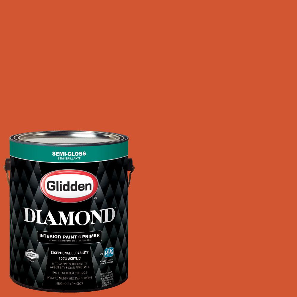 Glidden Diamond 1 gal. #NFL-015B Chicago Bears Orange Semi-Gloss ...