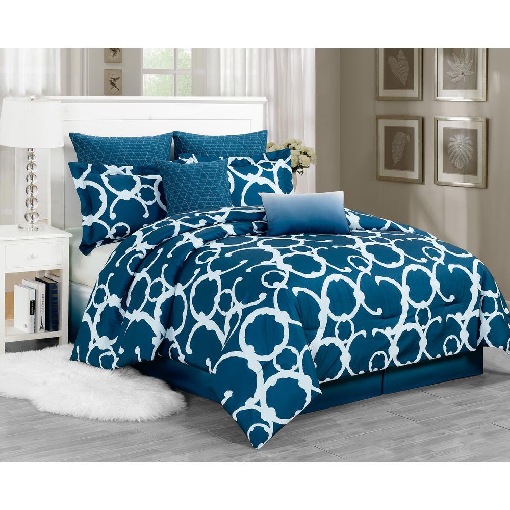 Duck River Rhys Indigo 7-Piece Queen Comforter Set-RHYS 4924=1 - The ...