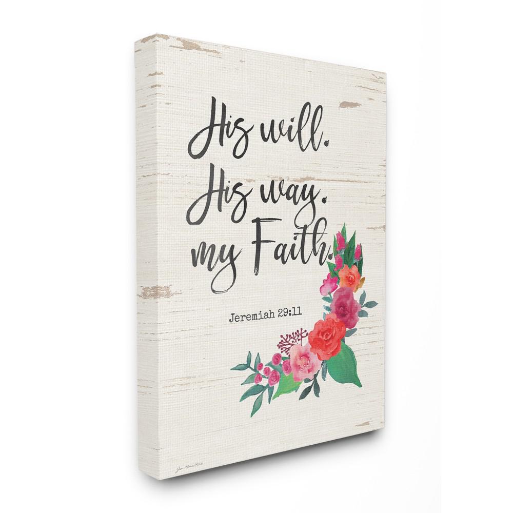 16 In X 20 His Will Way And Faith By Jo Moulton Printed Canvas Wall Art - Faith Based Wall Art 16 In X 20 His Will Way And Faith By Jo Moulton Printed Canvas Wall Art - Faith Based Wall Art