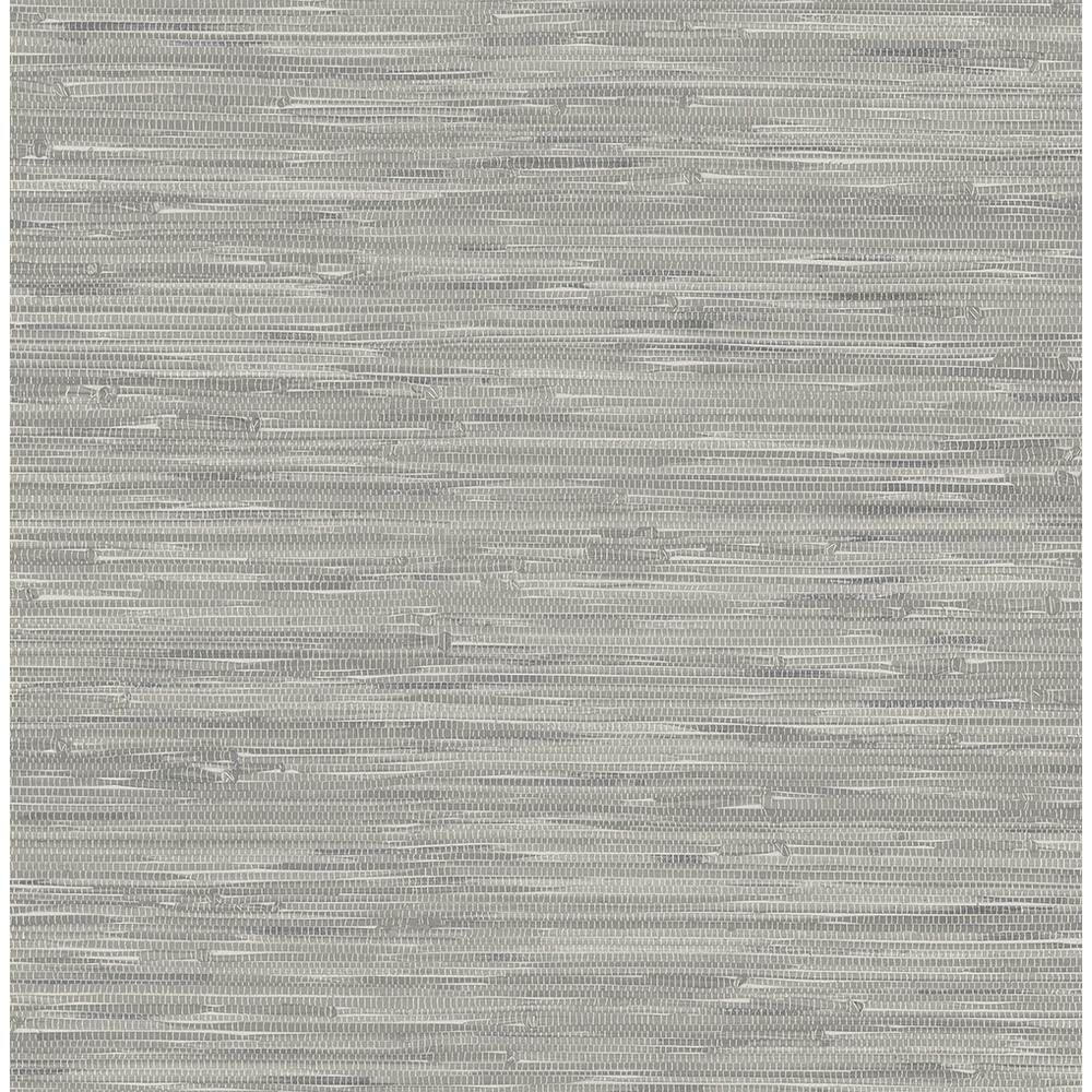 NuWallpaper Grey Tibetan Grasscloth Peel And Stick Wallpaper NU2276