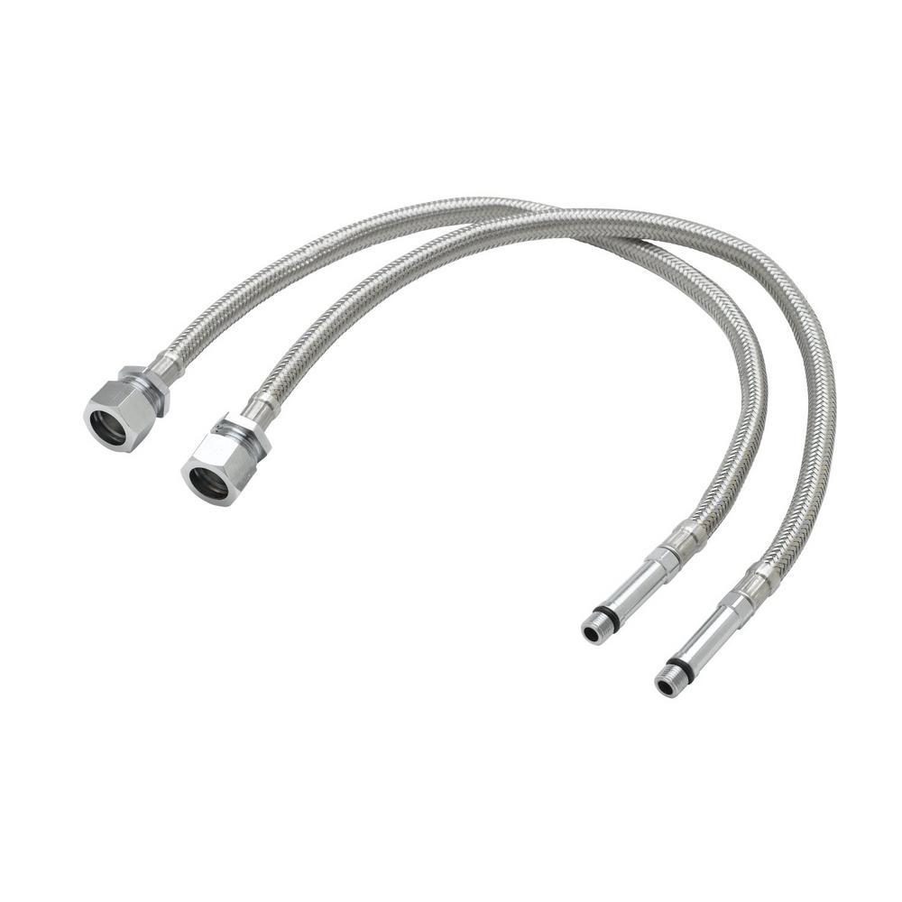polished brass flexible supply line