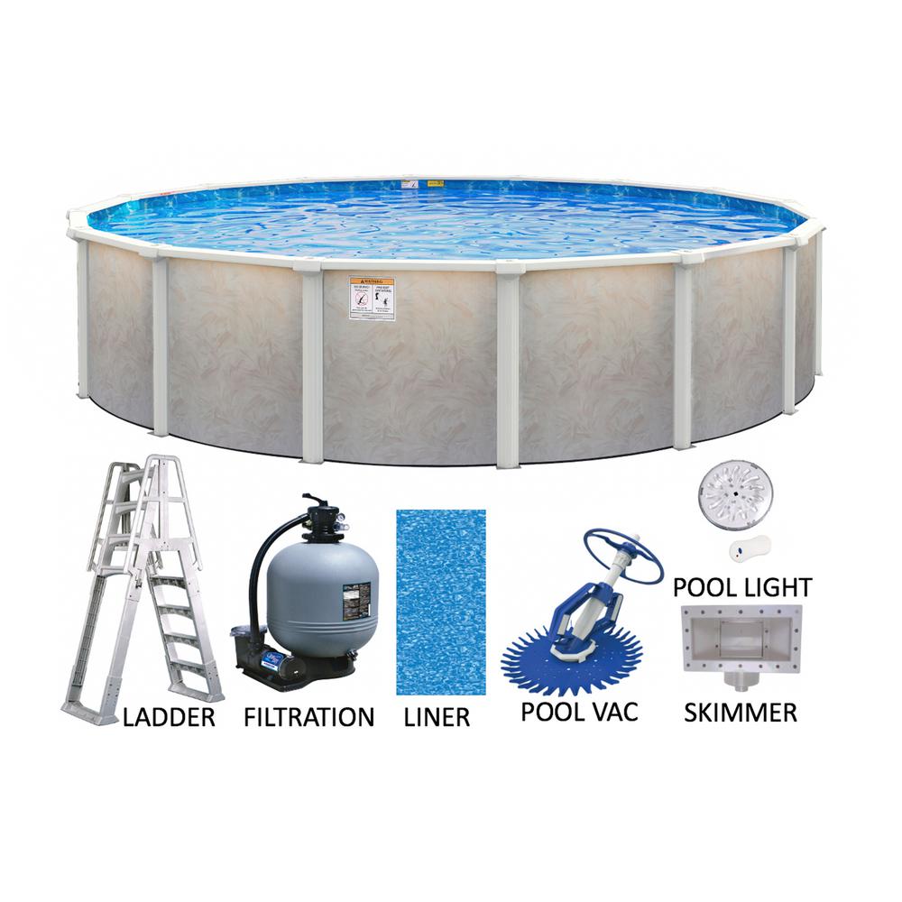 gallons in a 21 foot round pool