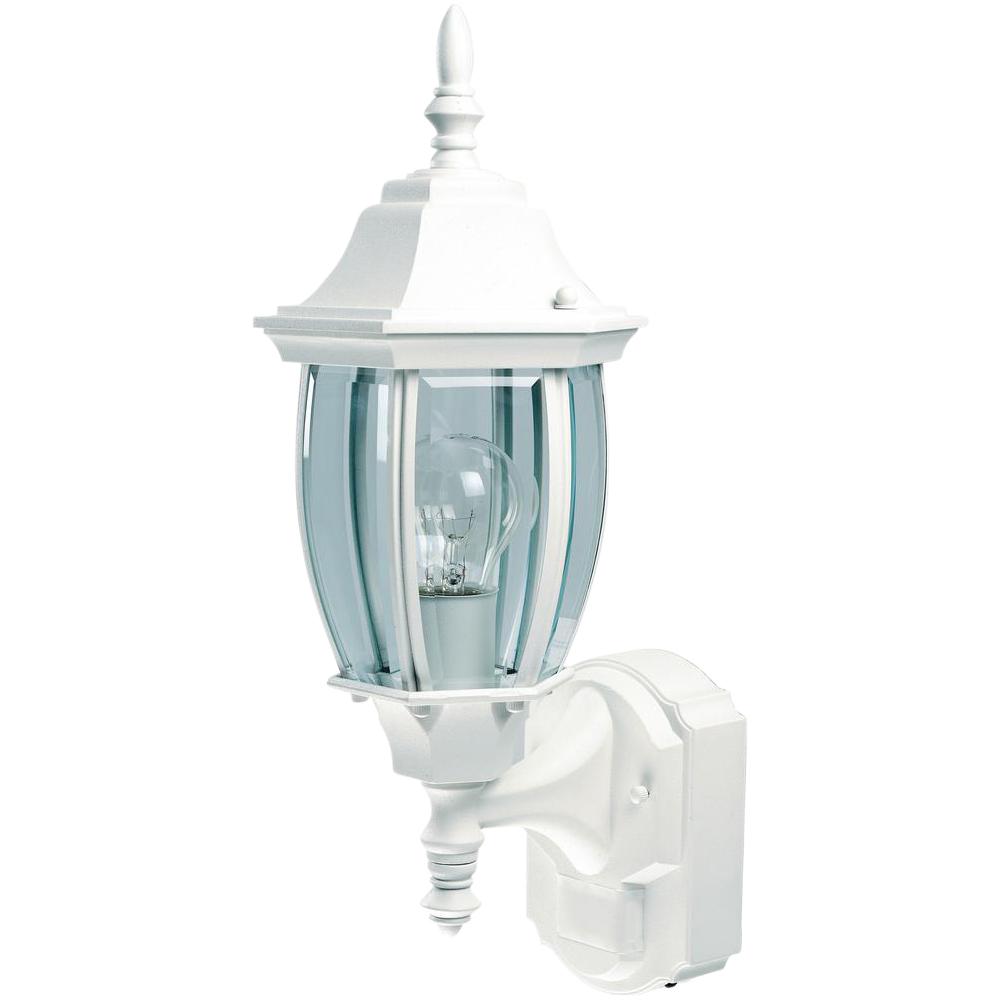 Hampton Bay Alexandria 180 White Motion Sensing Outdoor Decorative Wall Lantern Sconce Hbi 4192 Wh The Home Depot - White Motion Sensing Outdoor Decorative Wall Lantern Sconce Hampton Bay Alexandria 180 White Motion Sensing Outdoor Decorative Wall Lantern Sconce Hbi 4192 Wh The Home Depot - White Motion Sensing Outdoor Decorative Wall Lantern Sconce