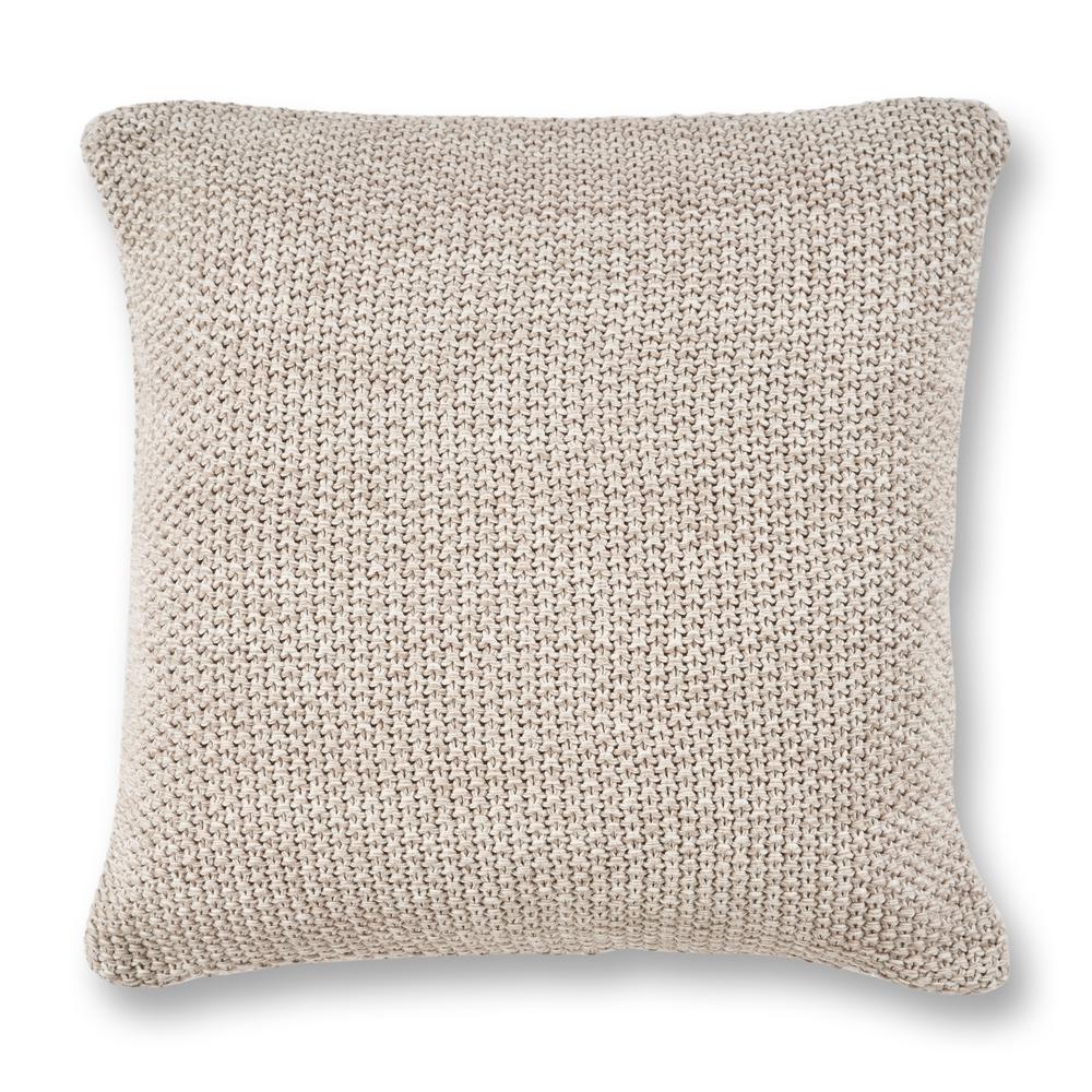 Throw Pillows Home Decor The Depot Grey Heather Knit 20 In X Decorative Pillow