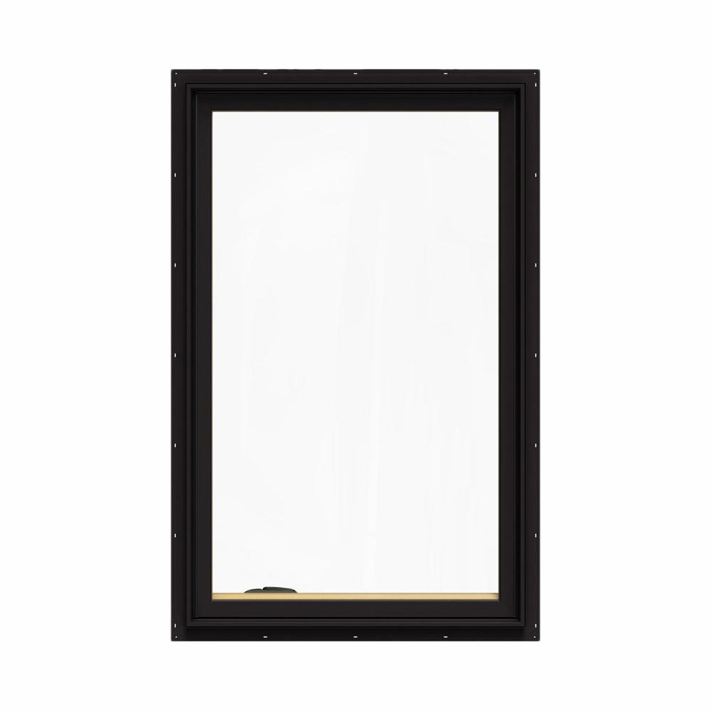 JELD-WEN 36.75 In. X 48.75 In. W-2500 Series Black Painted Clad Wood ...