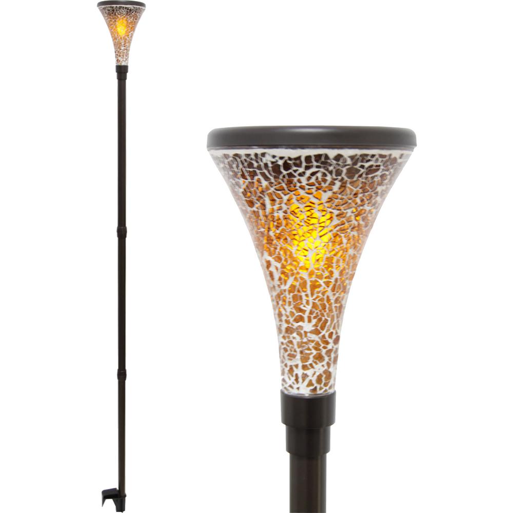 Hampton Bay Solar Dark Brown Outdoor Integrated Led Tiki Light With Mosaic Gl Shade 2 Pack Hampton Bay Solar Dark Brown Outdoor Integrated Led Tiki Light With Mosaic Gl Shade 2 Pack