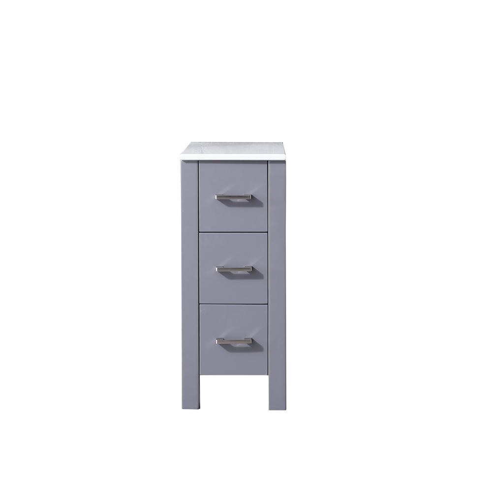 Lexora Volez 12 In Side Bath Vanity Cabinet Only In Dark Grey