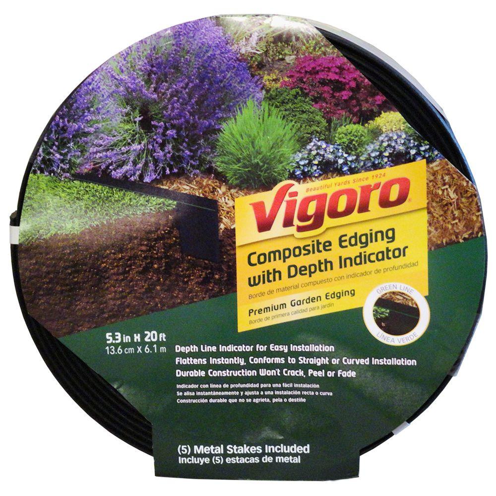 Vigoro 20 ft. Premium Black Composite Edging-903002VG - The Home Depot