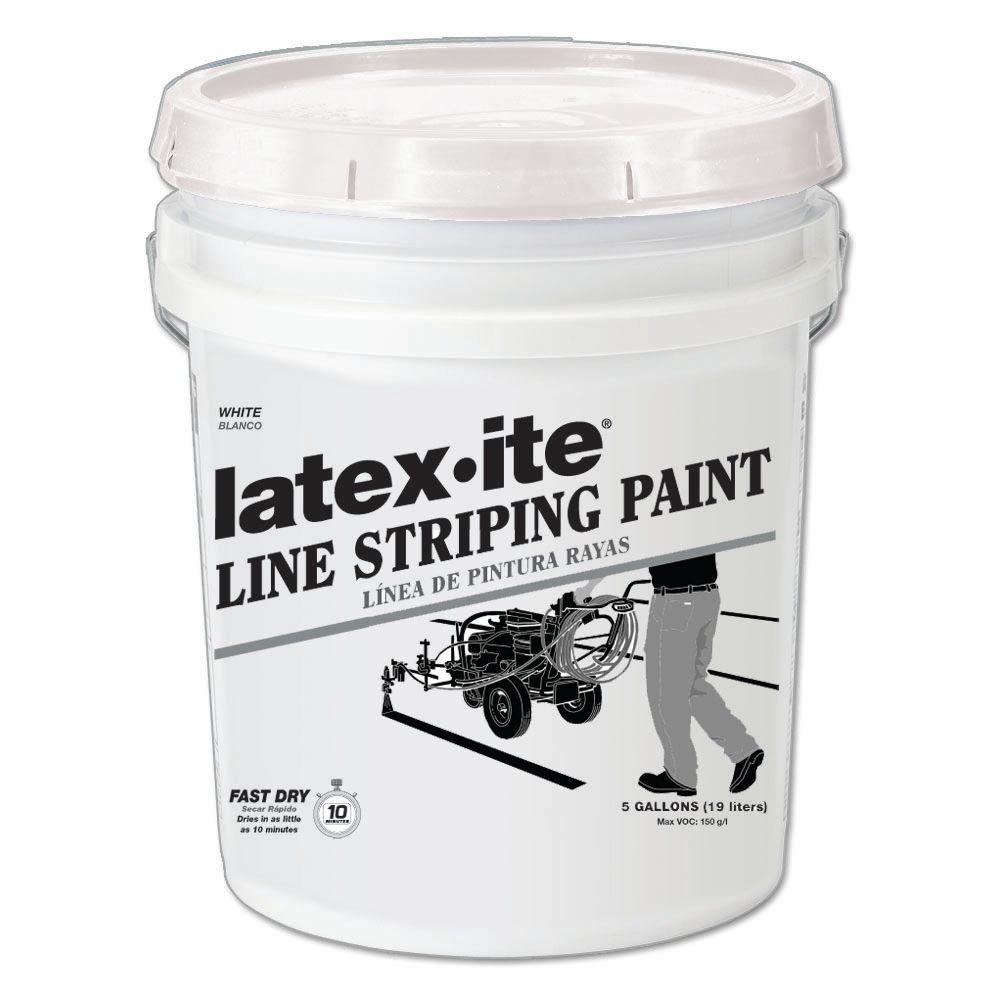 Latexite 5 gal. White Line Striping Paint5030 The Home Depot