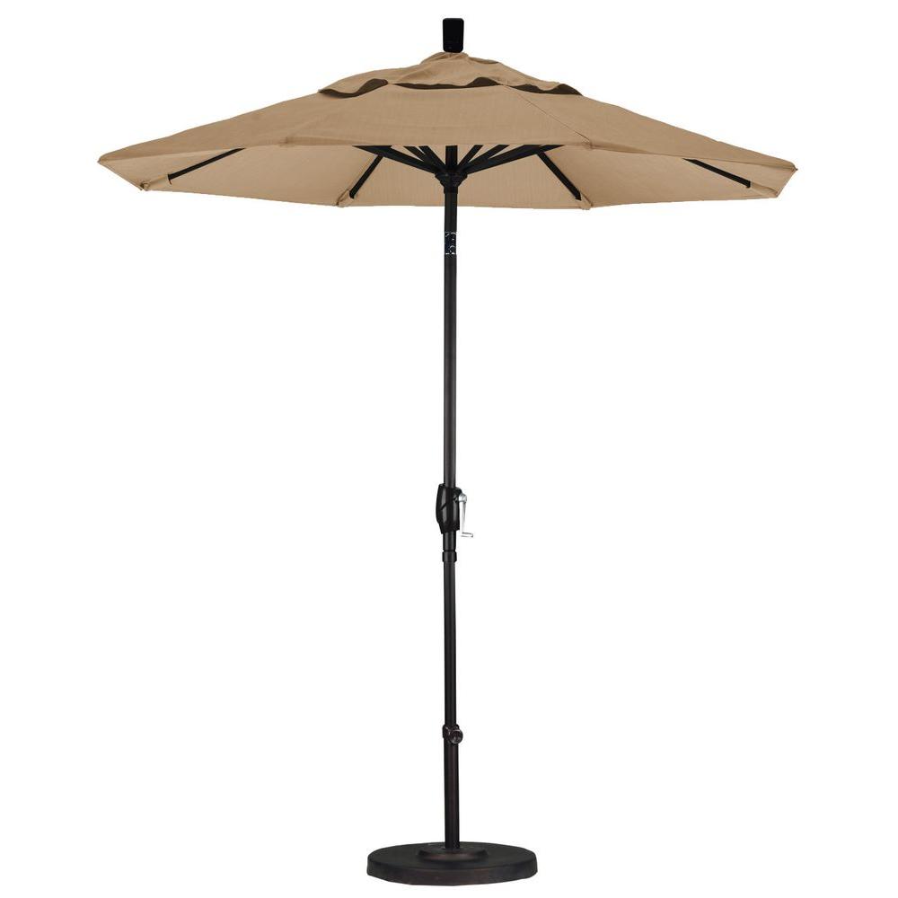 California Umbrella 71/2 ft. Fiberglass Push Tilt Patio Umbrella in