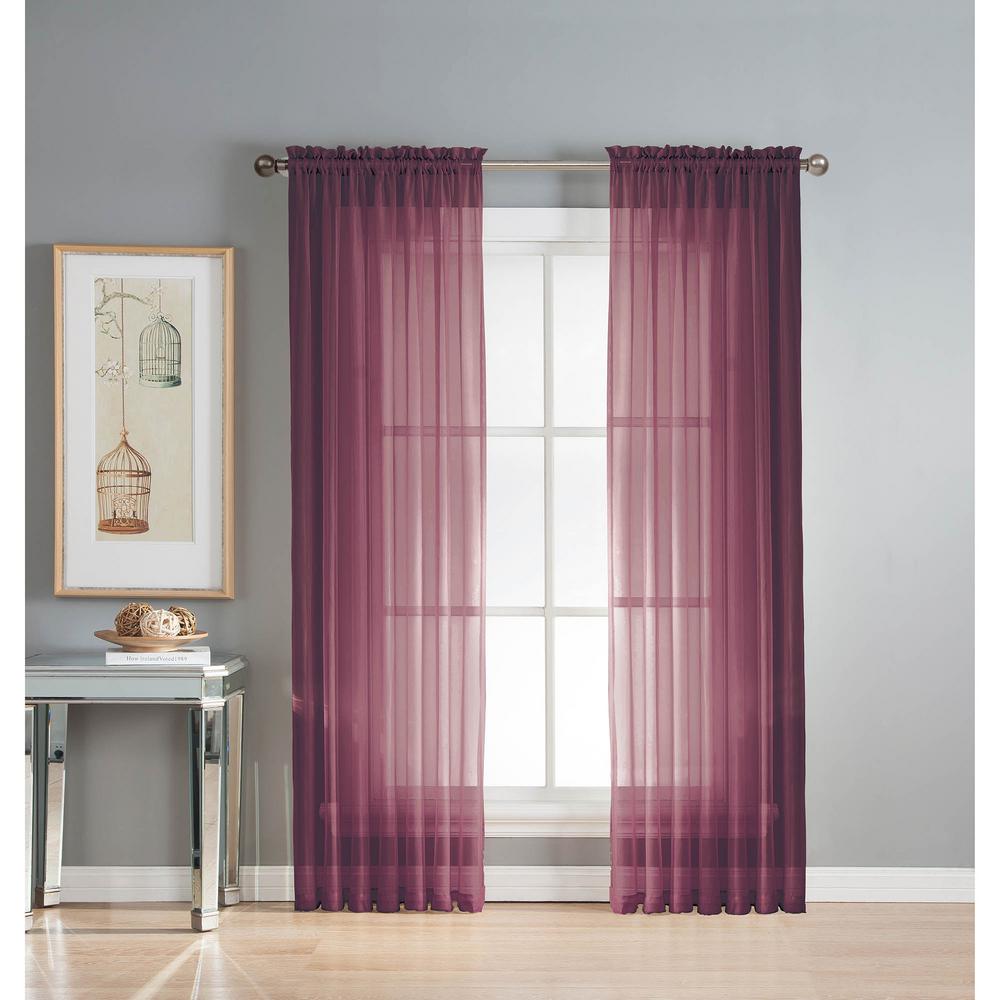 Window Elements Sheer Diamond Sheer 56 In W X 95 In L Rod Pocket