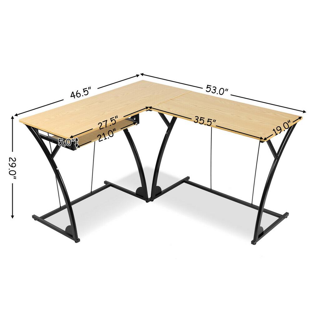 L Shaped Desk With Hutch Computer Office Furniture Home L Shaped Desk With Hutch Computer