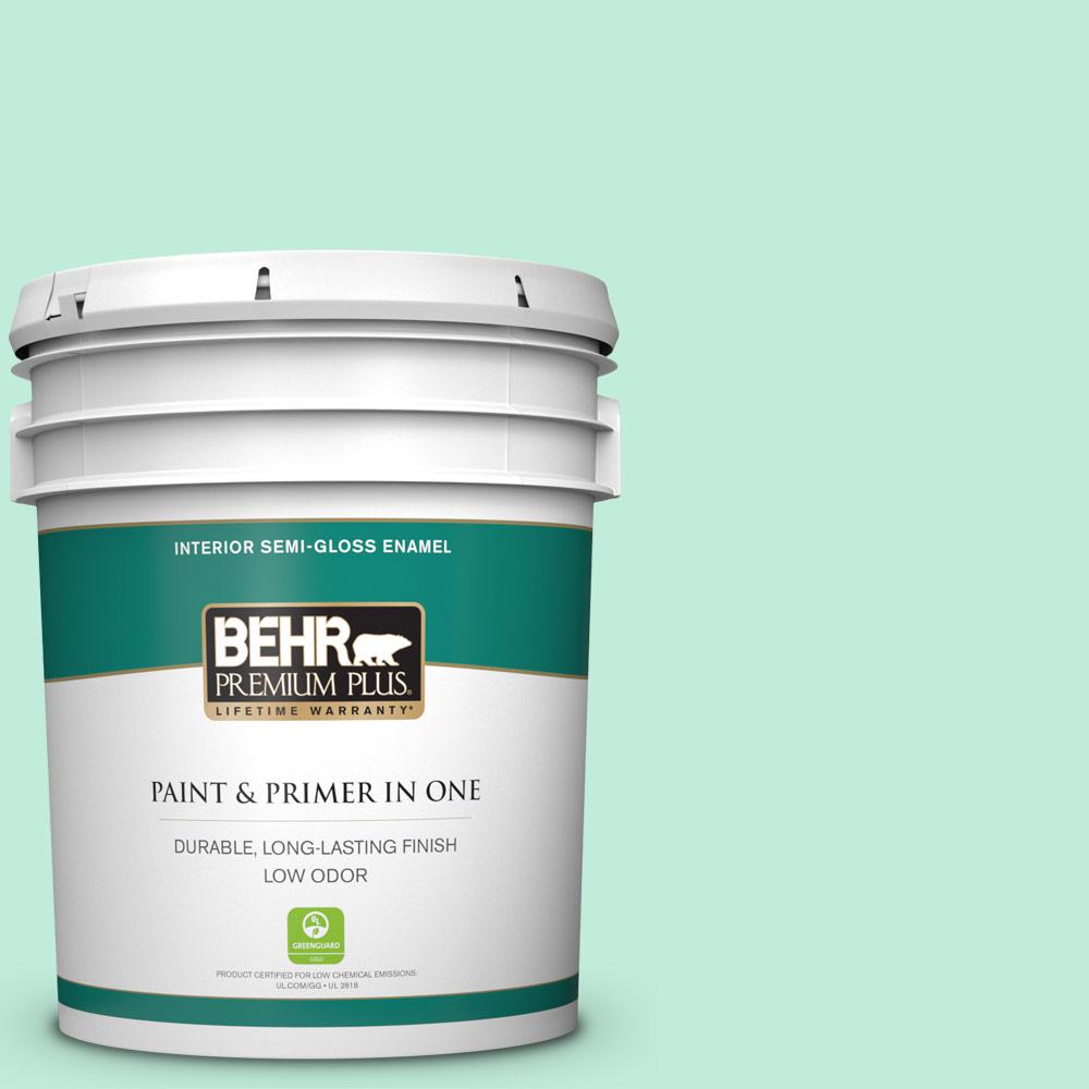 Behr Premium Plus 5 Gal 470a 2 Seafoam Pearl Semi Gloss Enamel Low Behr Premium Plus 5 Gal 470a 2 Seafoam Pearl Semi Gloss Enamel