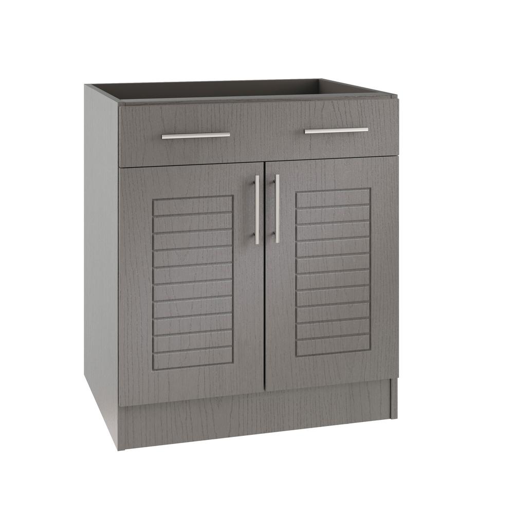 Weatherstrong Assembled 24 In X 34 5 Key West Island Outdoor Kitchen Base Cabinet 2 Doors 1 Drawer Rustic Gray - Outdoor Kitchen Cabinet Doors And Drawers Weatherstrong Assembled 24 In X 34 5 Key West Island Outdoor Kitchen Base Cabinet 2 Doors 1 Drawer Rustic Gray - Outdoor Kitchen Cabinet Doors And Drawers