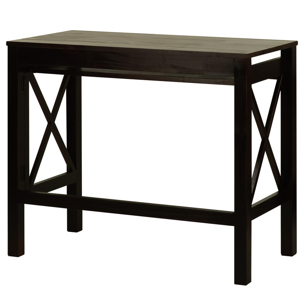 Montego Folding Desk with Pull-Out Tray - Espresso