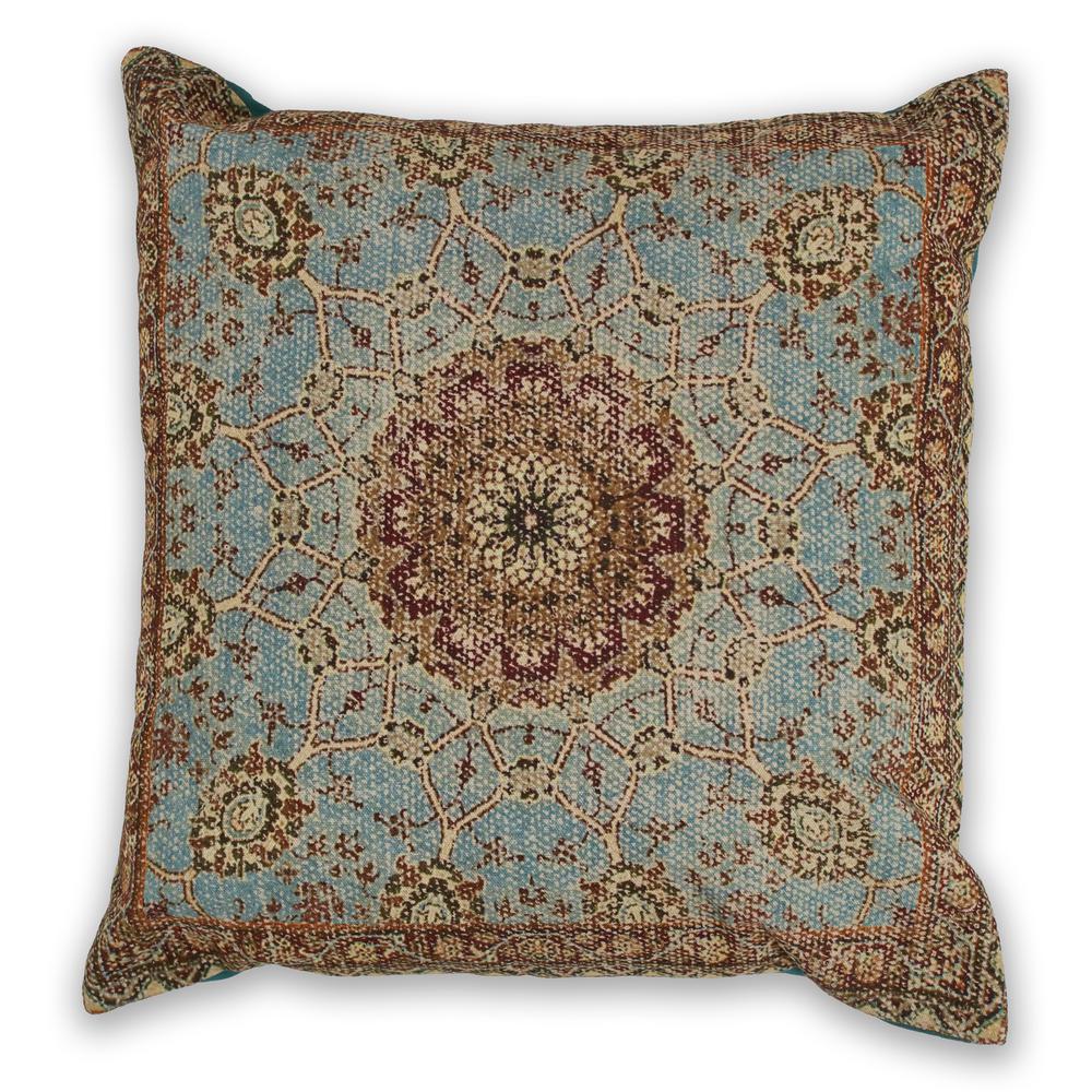 Kas Rugs Blue Morocco 18 in. x 18 in. Decorative PillowPILL32118SQ
