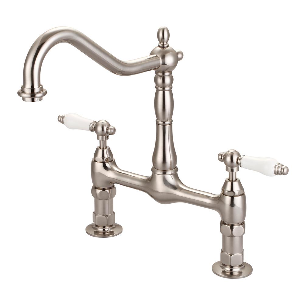 Barclay Products Guthrie Two Handle Bridge Kitchen Faucet with